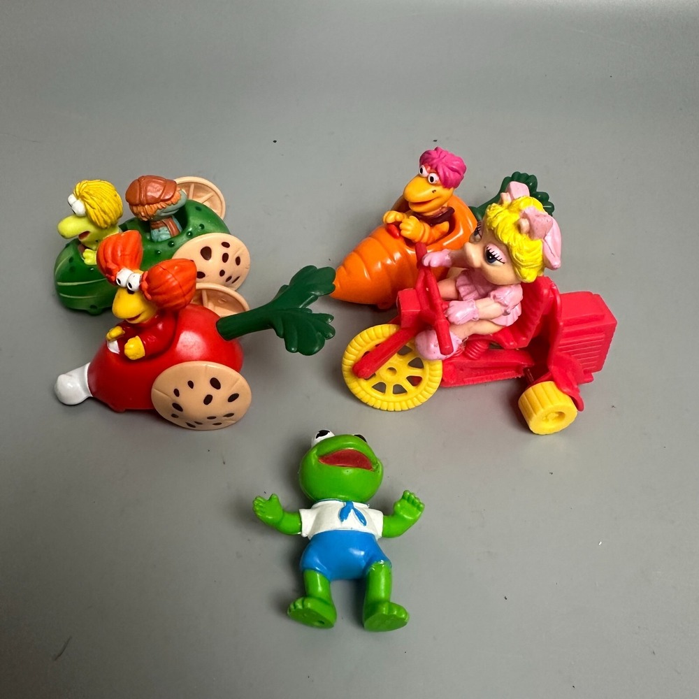 Vintage Jim Henson Muppet Babies Fraggle Rock Toy Figure Lot Kermit Piggy 80s
